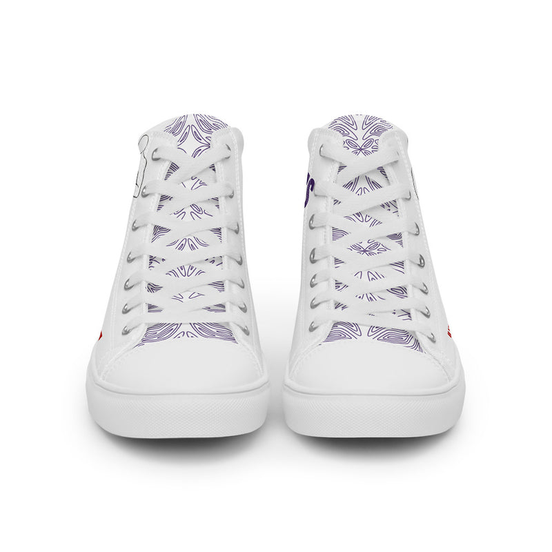 ILLTOCHILL Crohn's disease awareness and support gift Men’s high top canvas shoes – Flat Front