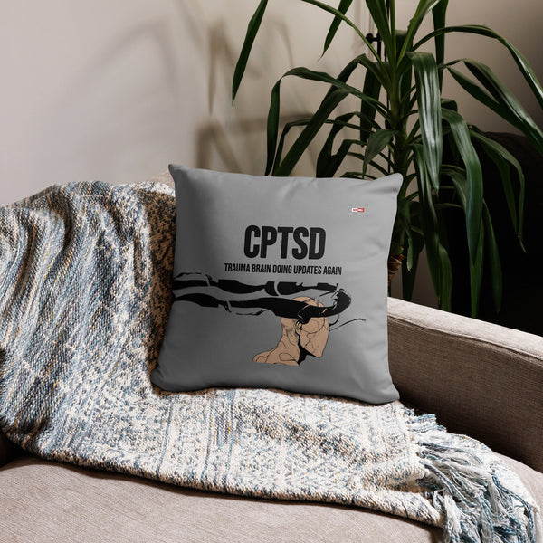 ILLTOCHILL C-PTSD Support Pillow – Lifestyle 3 Front (Black)