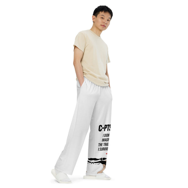 ILLTOCHILL C-PTSD Support Pants – Men's Right Front (White)