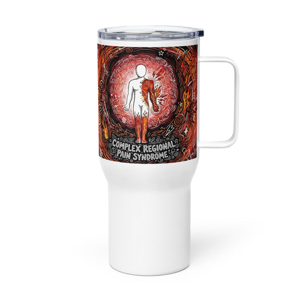 ILLTOCHILL CRPS Awareness and support gift Travel mug with a handle – Flat Left