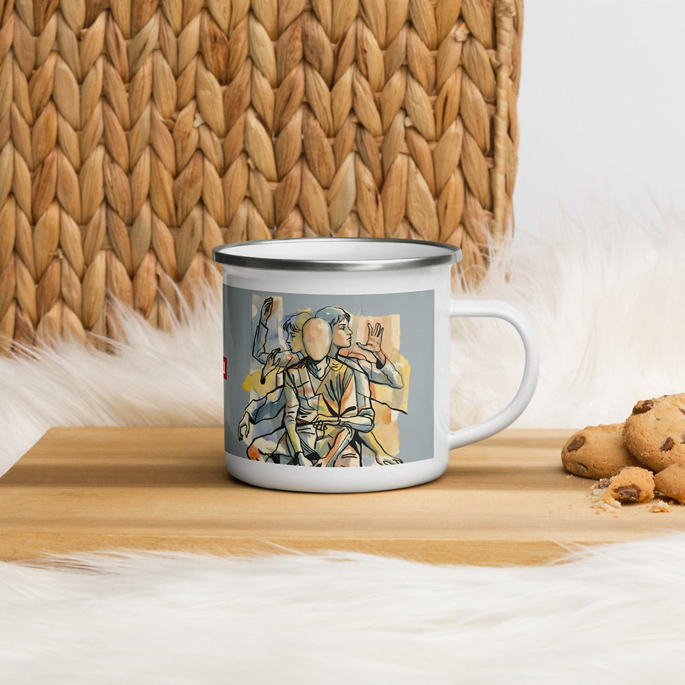 ILLTOCHILL Tourette syndrome awareness TS gift Enamel Mug – Lifestyle 4 Right