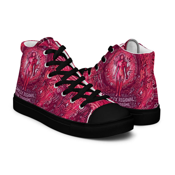 ILLTOCHILL CRPS Awareness Women's High Top Shoes – Flat 3 Right (Crps Awareness Women's High Top Shoes)