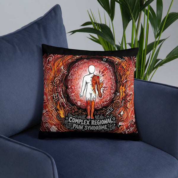 ILLTOCHILL CRPS Awareness Pillow – Lifestyle Front Lifestyle 6 (Black)