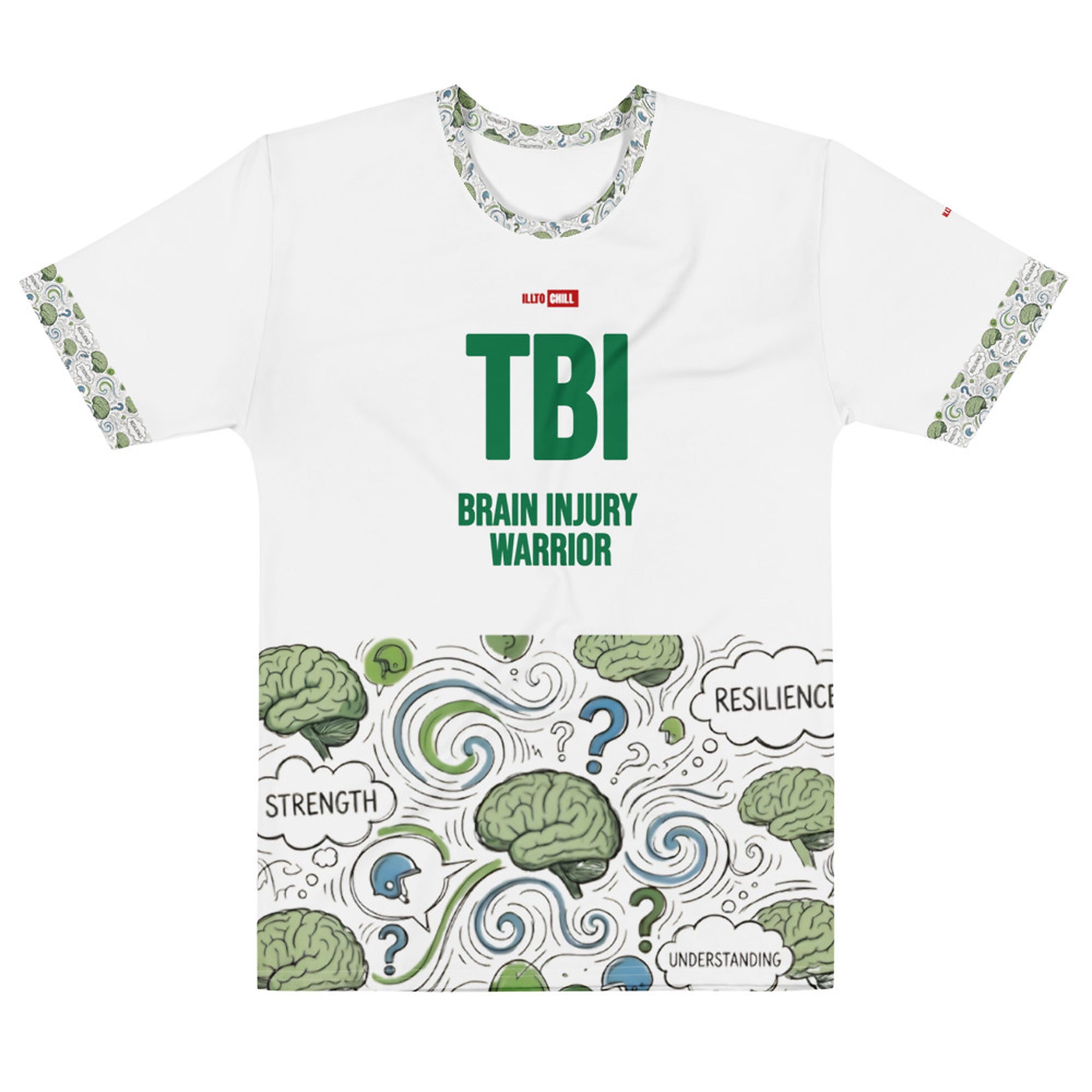 ILLTOCHILL TBI Support T-Shirt – Flat Front (White)