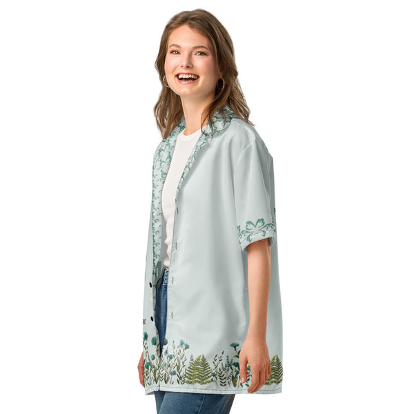 ILLTOCHILL POTS awareness Unisex button shirt – Women's 2 Left Front (Black)