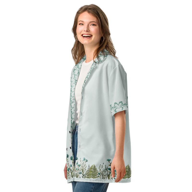 ILLTOCHILL POTS awareness Unisex button shirt – Women's 2 Left Front (Black)