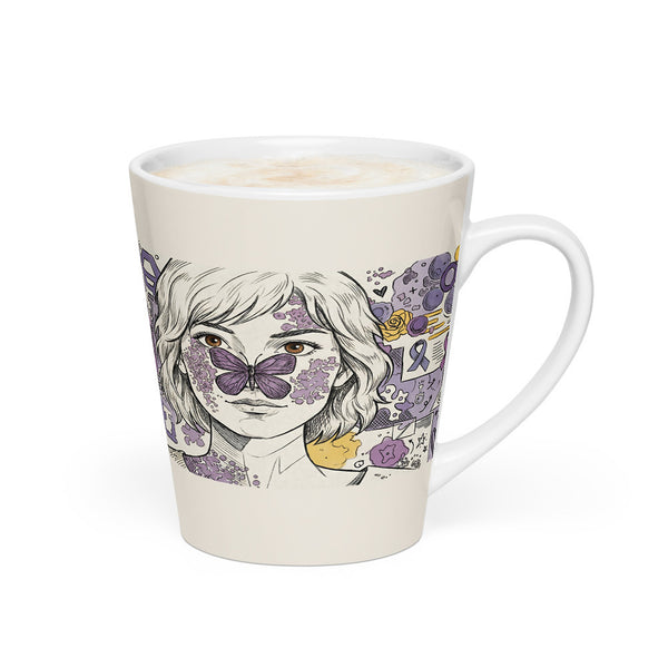 ILLTOCHILL Lupus awareness gift Latte mug – Flat 2 Right