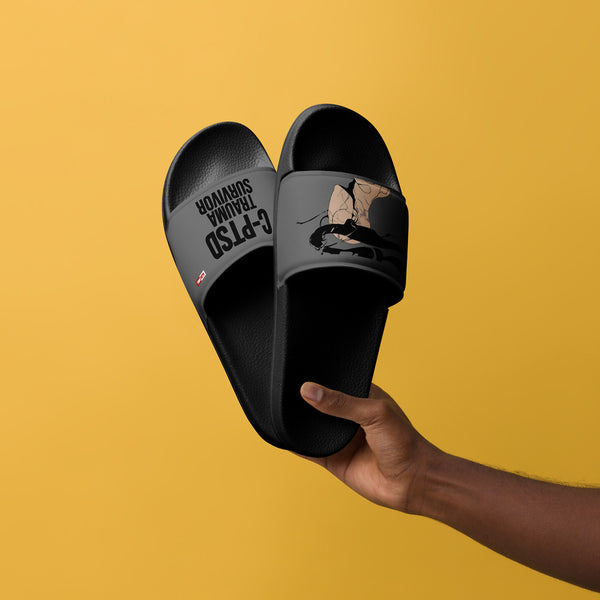 ILLTOCHILL C-PTSD Support Men's Slides – Men's Lifestyle 3 Front (C-ptsd Support Men's Slides)