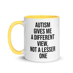 ILLTOCHILL Autism awareness neurodiversity gift Mug with Color Inside – Flat Left