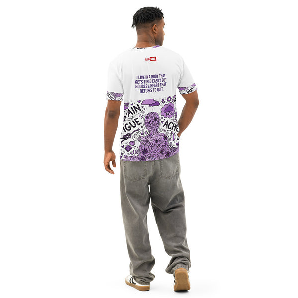 ILLTOCHILL Fibromyalgia Support T-Shirt – Men's Back (White)