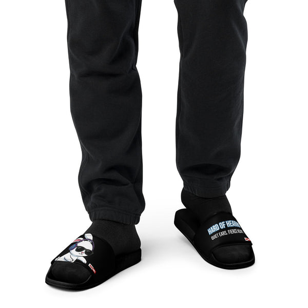 ILLTOCHILL Hard of Hearing Awareness Men's Slides – Men's Front (Hard Of Hearing Awareness Men's Slides)