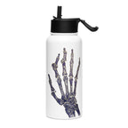 ILLTOCHILL RA awareness Rheumatoid Arthritis gift Stainless steel water bottle with a straw lid – Flat Left