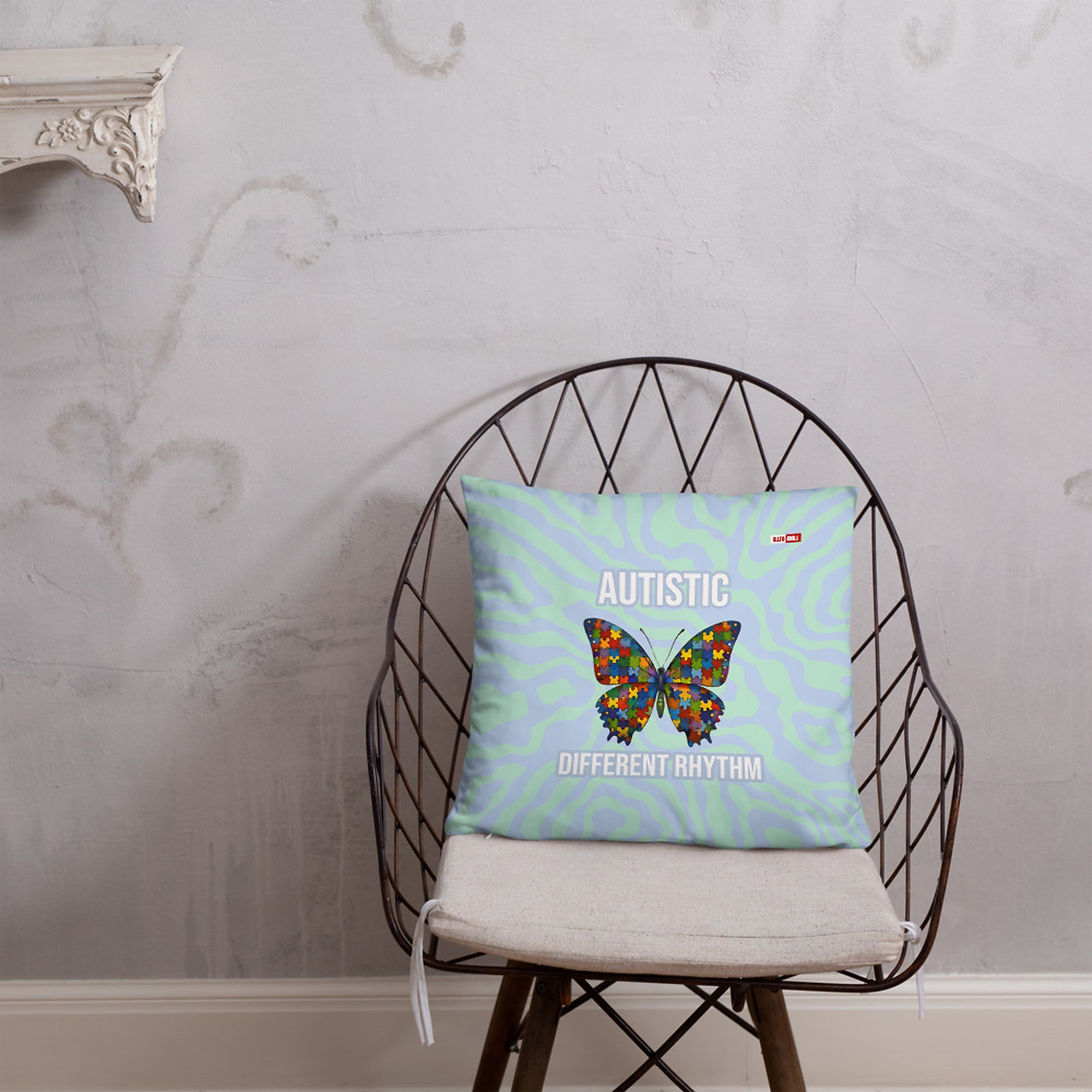 ILLTOCHILL Autism Awareness Pillow – Lifestyle Front Lifestyle 1 (White)