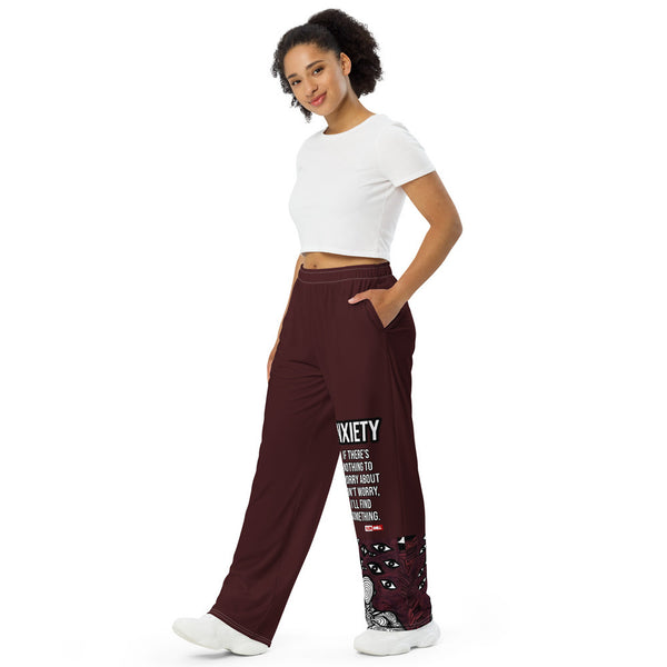 ILLTOCHILL Anxiety Awareness Pants – Women's Left Front (White)