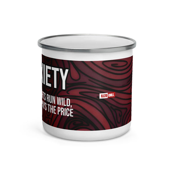 ILLTOCHILL Anxiety awareness gift Enamel Mug – Default Front