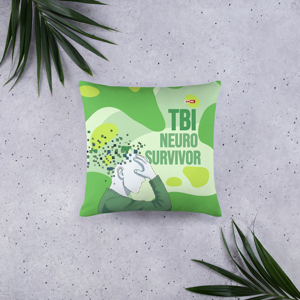 ILLTOCHILL TBI Support Pillow – Flat Lifestyle Front (White)