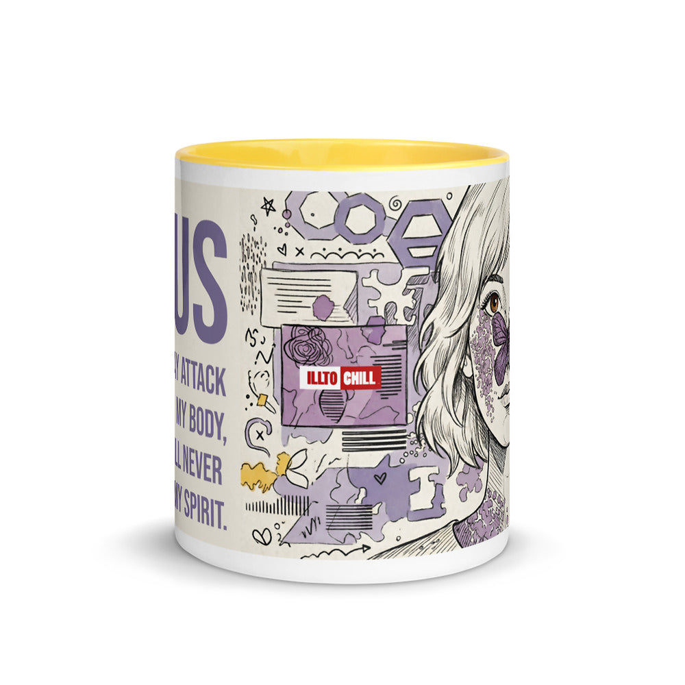 ILLTOCHILL Lupus awareness gift Mug with Color Inside – Flat Front