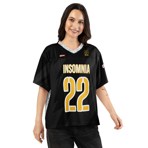 ILLTOCHILL Insomnia Awareness Boxy Jersey – Women's Front (Black)