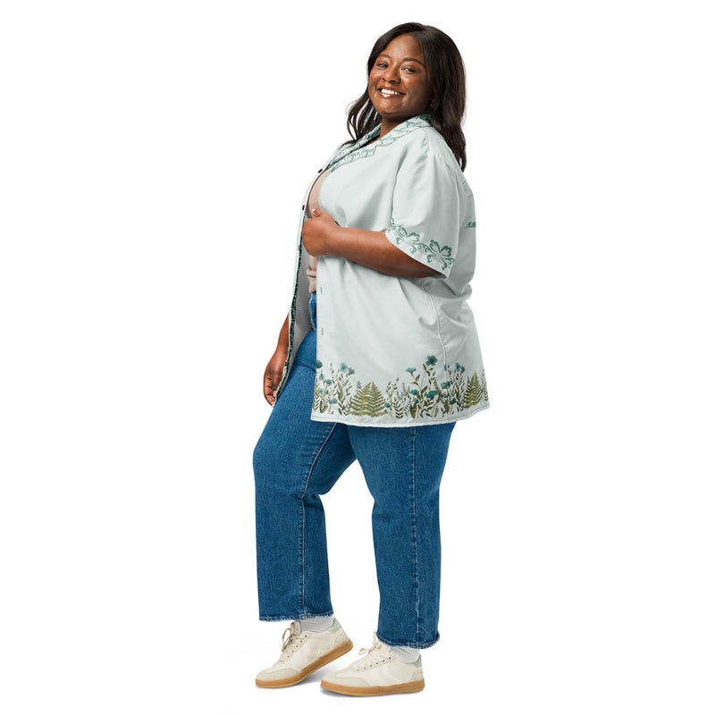 ILLTOCHILL POTS awareness Unisex button shirt – Women's 3 Left (Black)