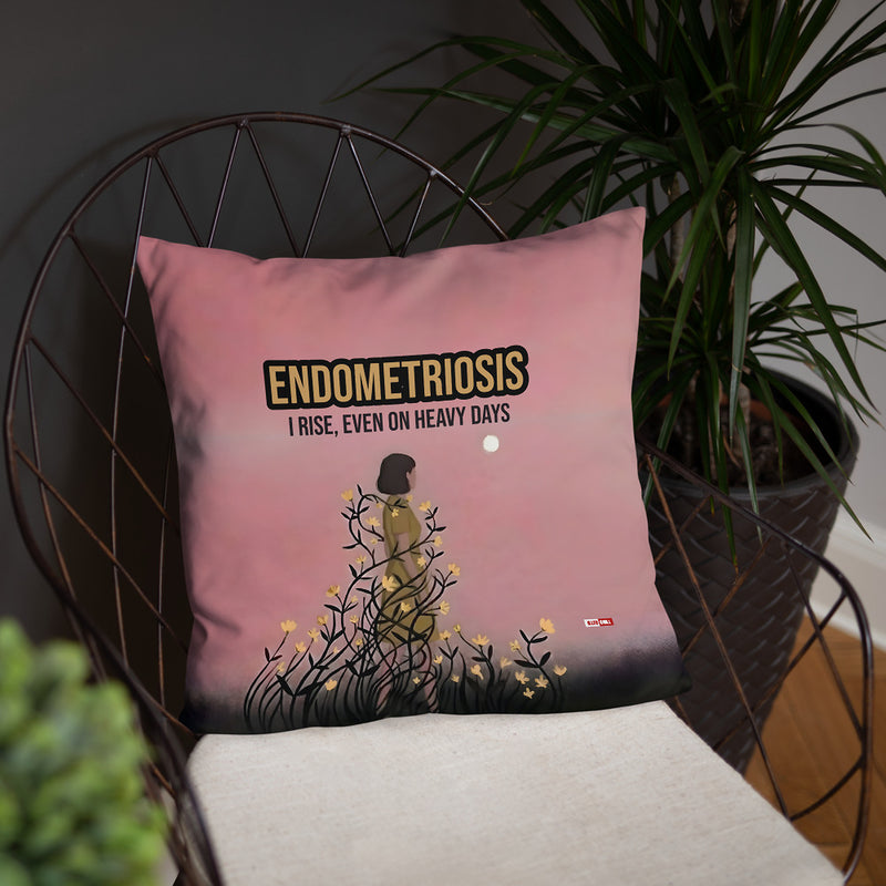 ILLTOCHILL Endometriosis Awareness Pillow – Lifestyle Front Lifestyle 4 (Black)