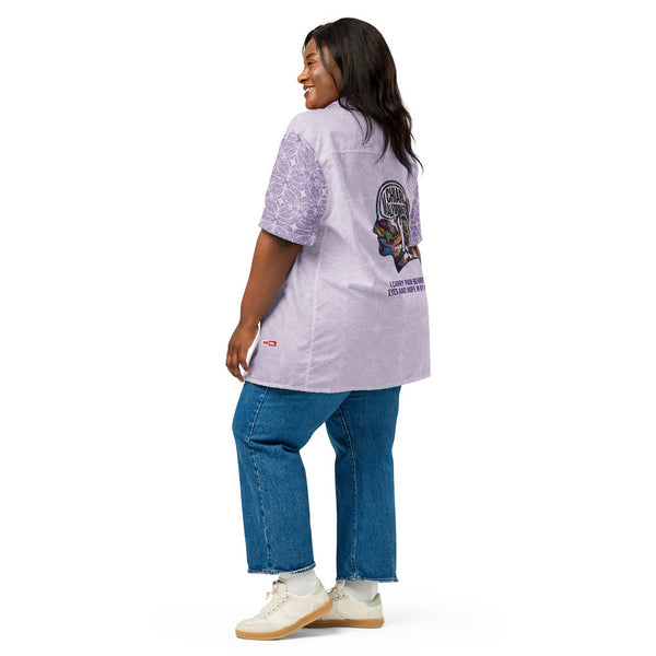 ILLTOCHILL CM Chiari Malformation awareness Unisex button shirt – Women's 3 Back (White)