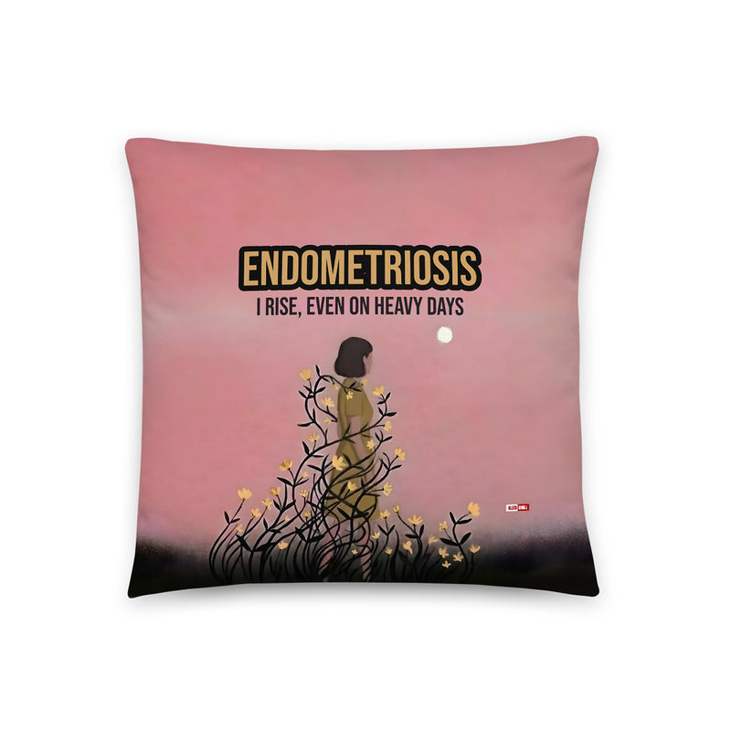 ILLTOCHILL Endometriosis Awareness Pillow – Default Front (Black)