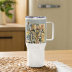 ILLTOCHILL Tourette syndrome awareness TS gift Travel mug with a handle – Lifestyle 2 Left