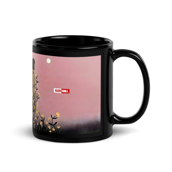 ILLTOCHILL Endometriosis awareness Endo warrior gift Black Glossy Mug – Flat Handle on Right