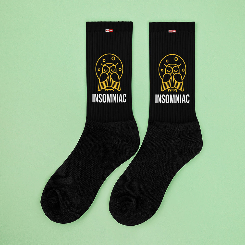 ILLTOCHILL Insomnia Night Owl Socks – Flat Lifestyle 2 Left