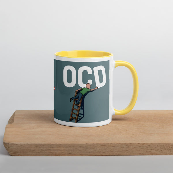 ILLTOCHILL OCD awareness Obsessive-Compulsive Disorder gift Mug with Color Inside – Lifestyle Right