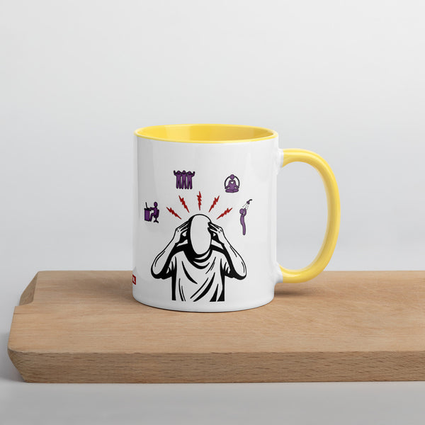 ILLTOCHILL Chronic Migraine awareness gift Mug with Color Inside – Lifestyle Right