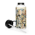 ILLTOCHILL Tourette syndrome awareness TS gift Stainless steel water bottle with a straw lid – Flat 2 Left