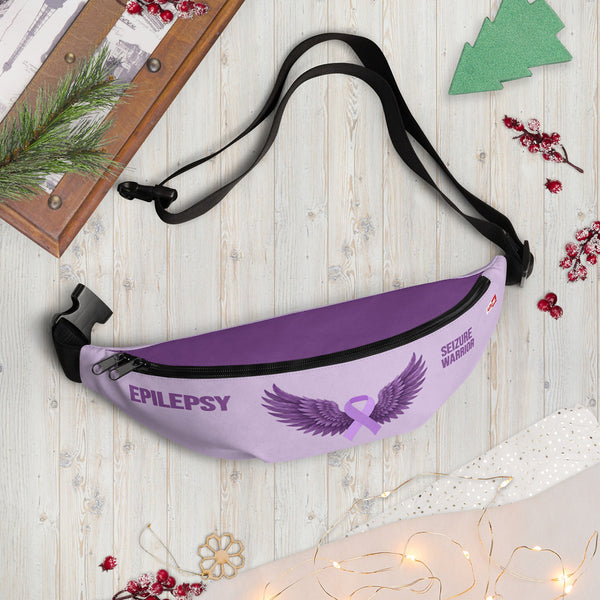 ILLTOCHILL Epilepsy Support Fanny Pack – Holiday season Front (Clear)