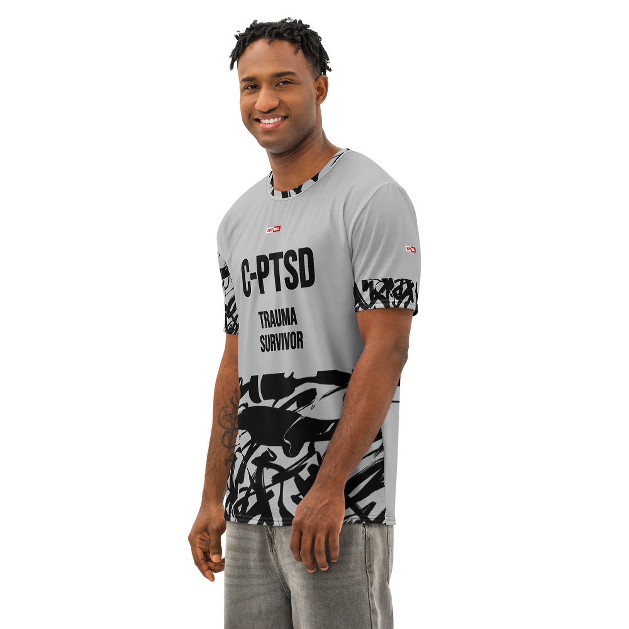 ILLTOCHILL C-PTSD Support T-Shirt – Men's Left Front (Black)
