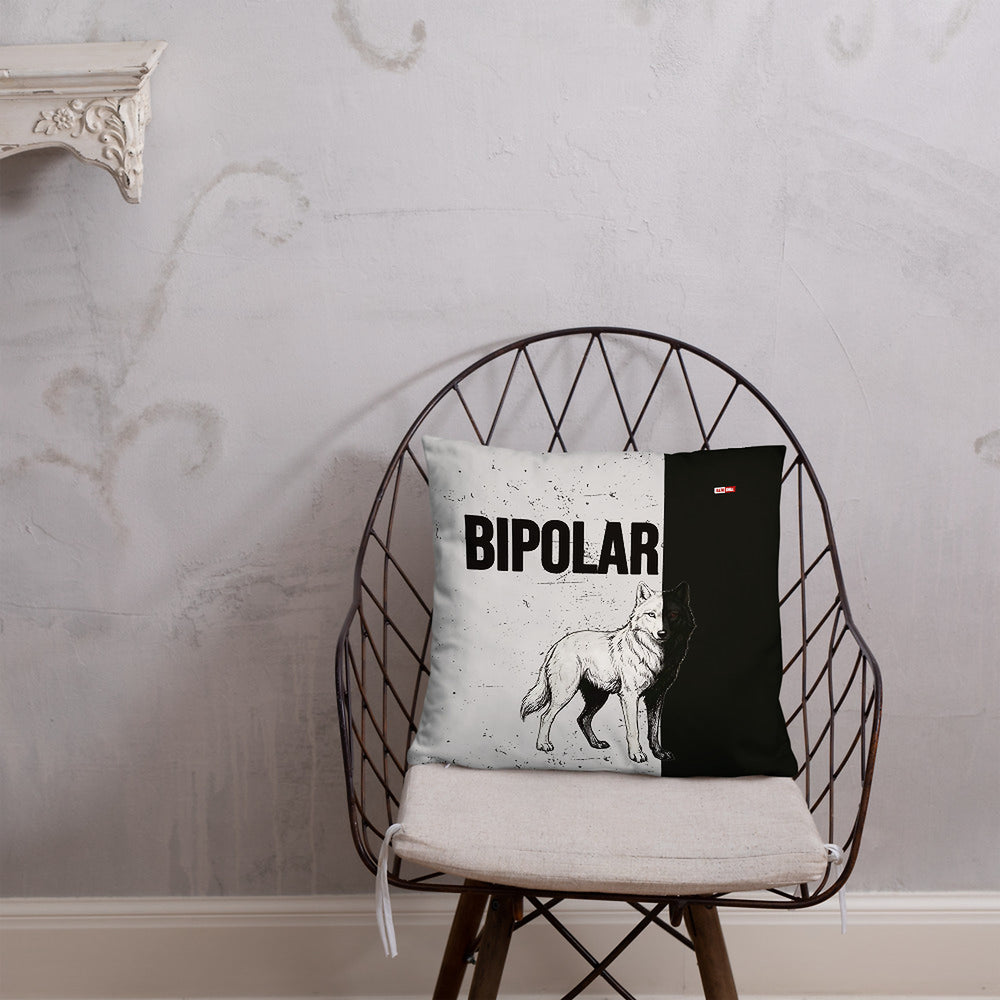 ILLTOCHILL Bipolar disorder gift Pillow – Lifestyle Front Lifestyle 1 (Black)