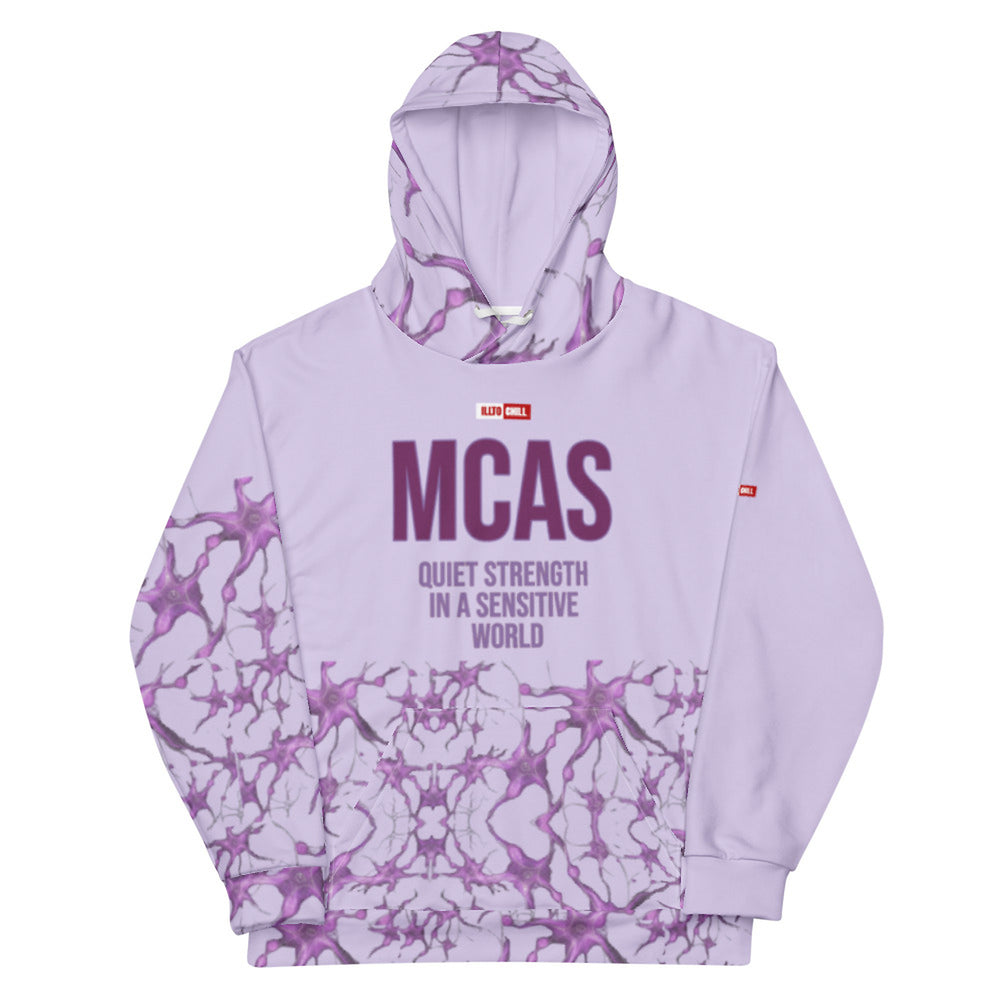 ILLTOCHILL MCAS awareness Mast cell activation syndrome gift heawyweight Unisex Hoodie – Flat Front (White)