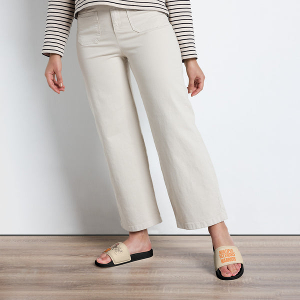 ILLTOCHILL MS Awareness Women's Slides – Women's Lifestyle 2 Front (Ms Awareness Women's Slides)