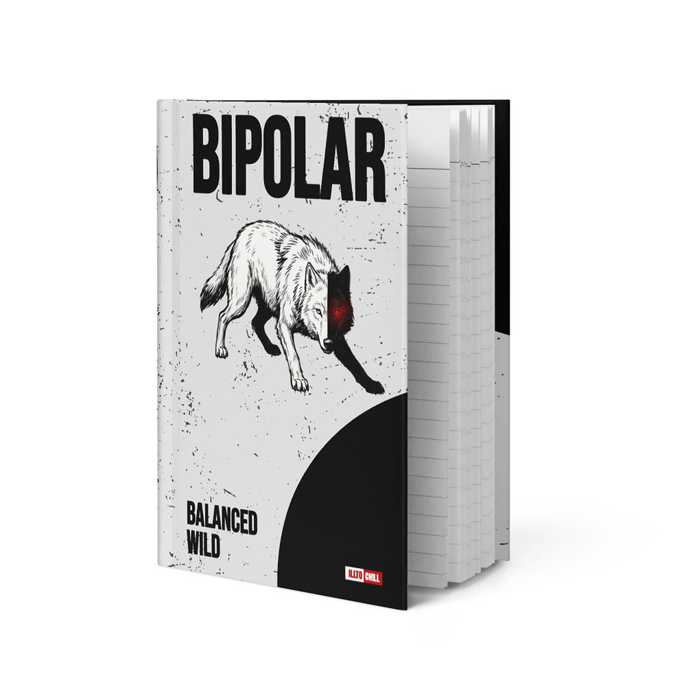 ILLTOCHILL Bipolar disorder gift Hardcover journal matte – Flat 2 Front (Illtochill Bipolar Disorder Gift Hardcover Journal Matte)