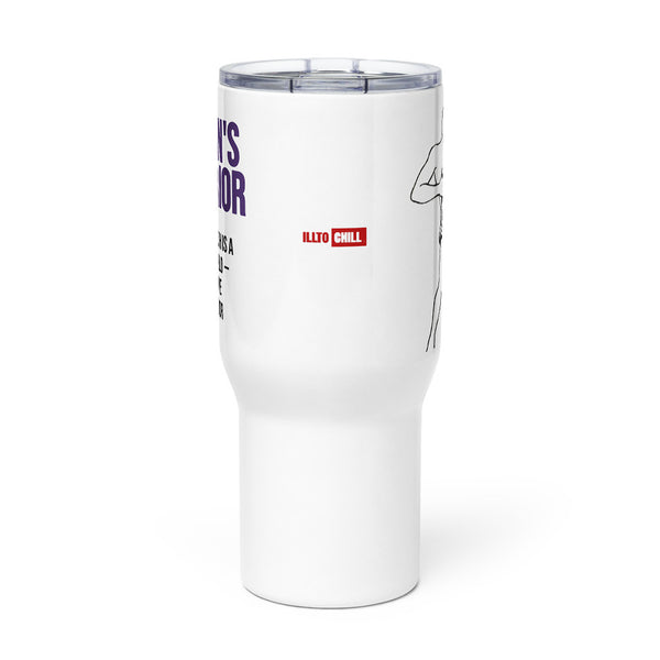 ILLTOCHILL Crohn's disease awareness and support gift Travel mug with a handle – Flat Front