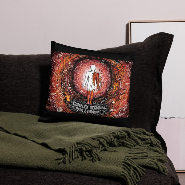 ILLTOCHILL CRPS Awareness Pillow – Lifestyle 2 Front (Black)