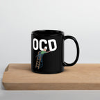 ILLTOCHILL OCD awareness Obsessive-Compulsive Disorder gift Black Glossy Mug – Lifestyle 3 Handle on Right