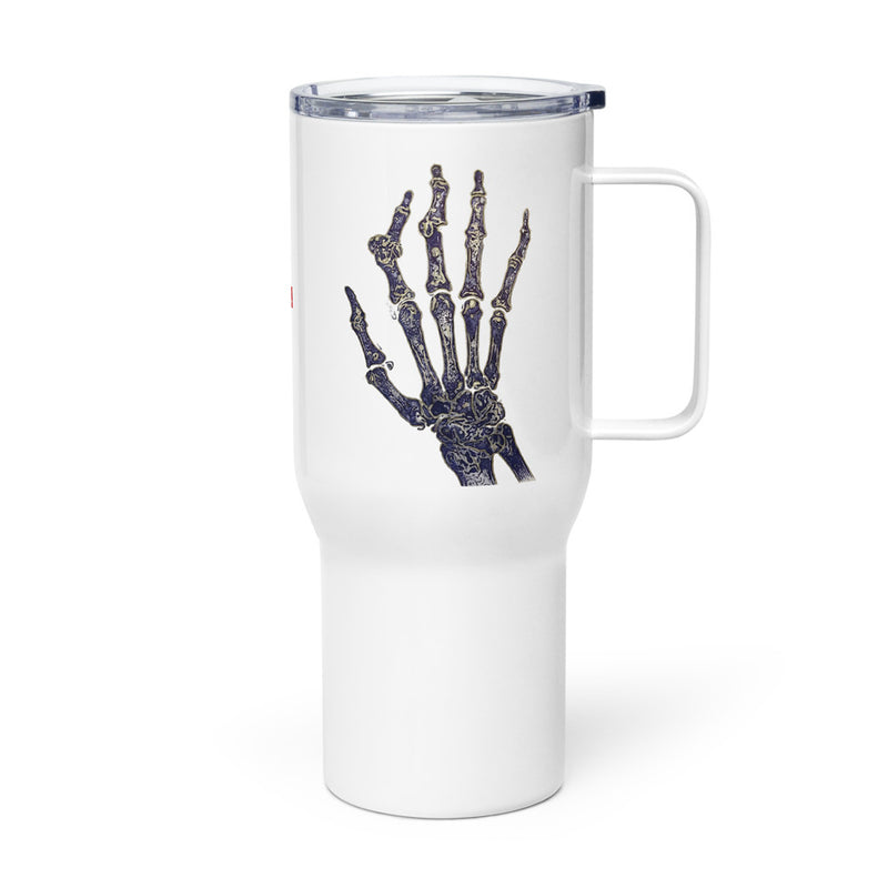 ILLTOCHILL RA awareness Rheumatoid Arthritis support gift Travel mug with a handle – Flat Left