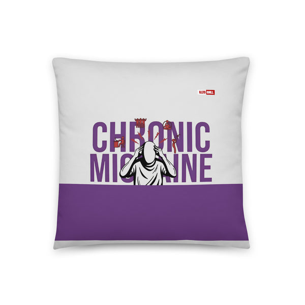 ILLTOCHILL Migraine Awareness Pillow – Default Front (White)