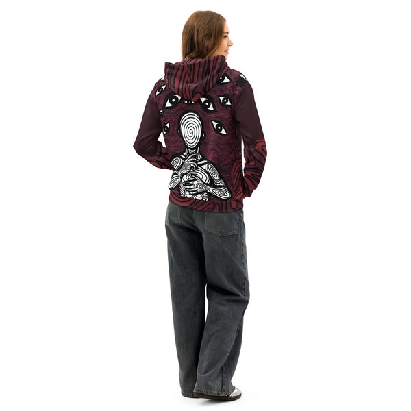 ILLTOCHILL Anxiety awareness gift Unisex cotton Hoodie – Women's Back (Black)