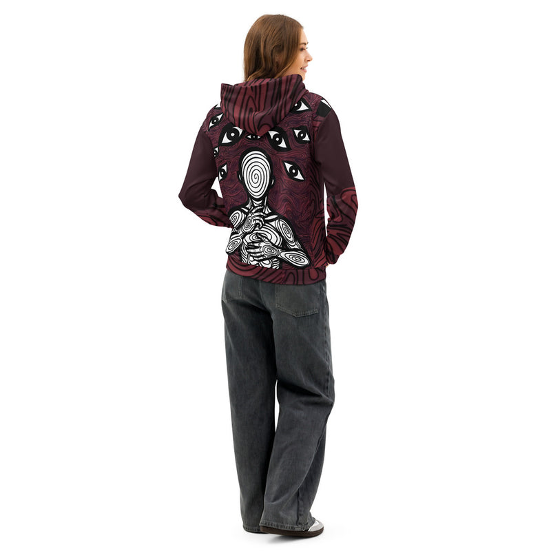 ILLTOCHILL Anxiety awareness gift Unisex cotton Hoodie – Women's Back (Black)