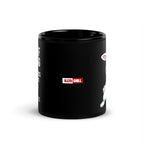 ILLTOCHILL Hard of hearing support gift for hearing impaired Black Glossy Mug – Flat Front