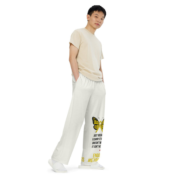 ILLTOCHILL Endometriosis Awareness Pants – Men's Right Front (White)