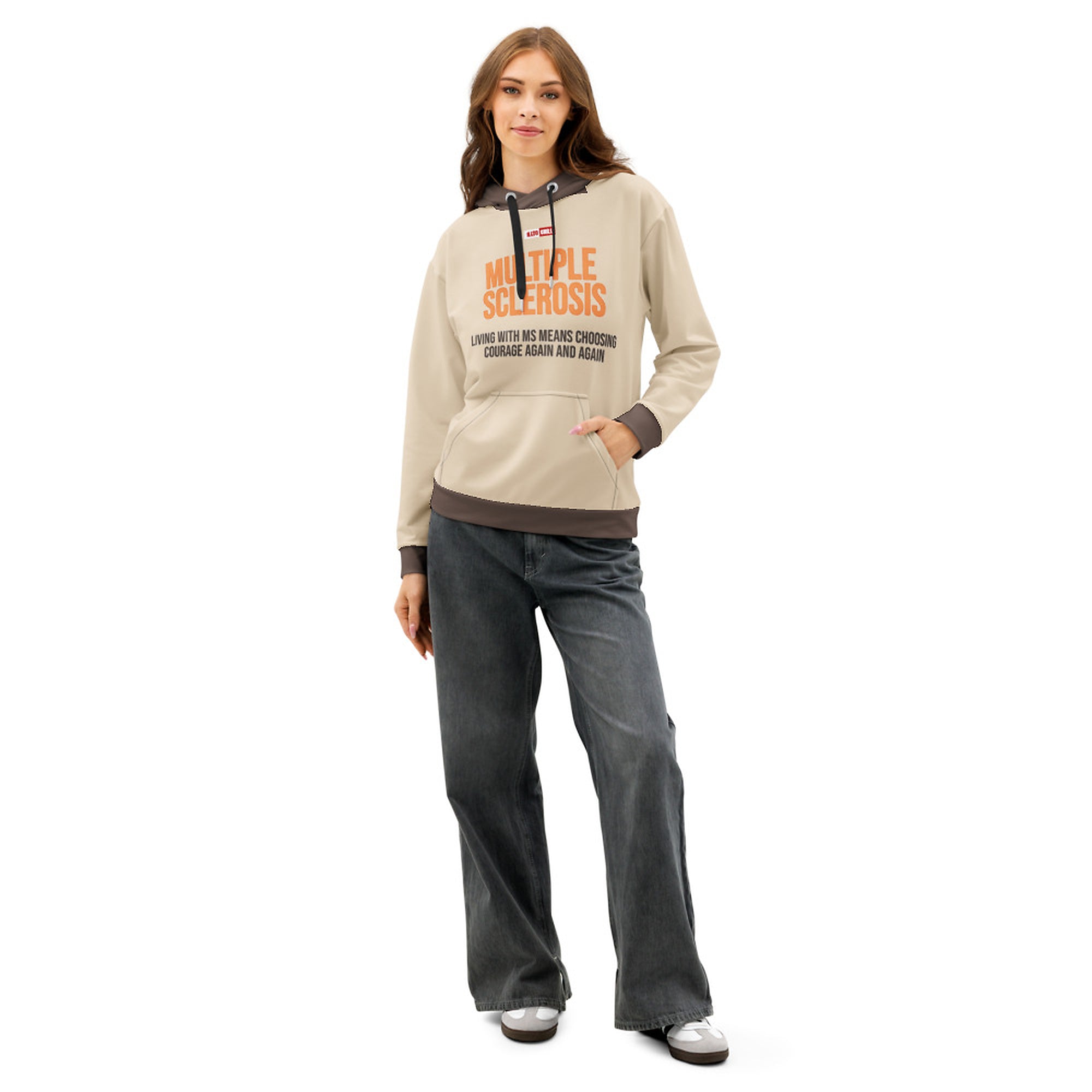 ILLTOCHILL MS awareness Multiple Sclerosis support giftUnisex cotton hoodie – Women's Front (Black)