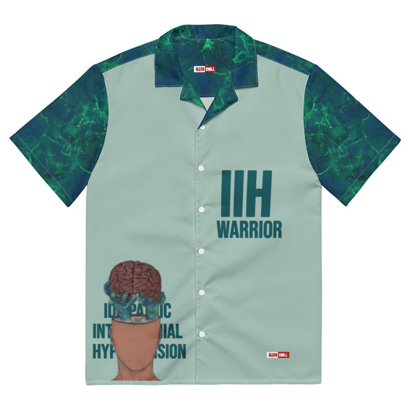ILLTOCHILL IIH awareness Idiopathic Intracranial Hypertension support Unisex button shirt – Flat Front (White)