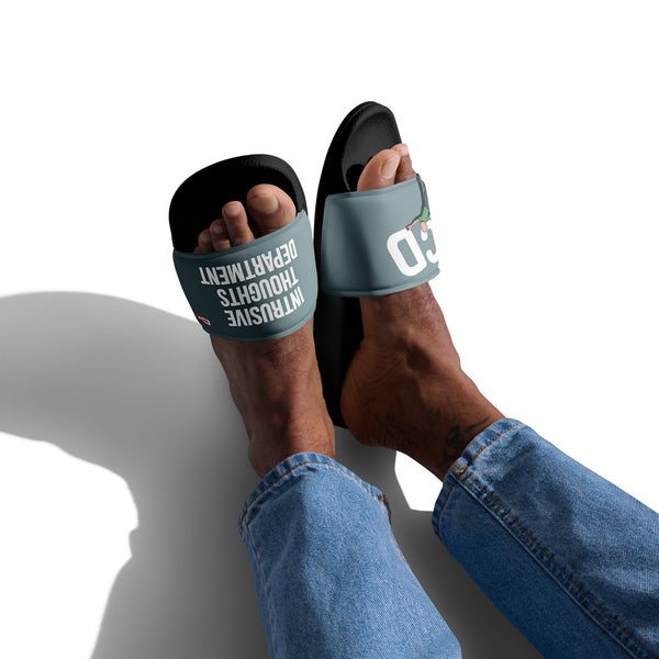 ILLTOCHILL OCD Awareness Men's Slides – Men's Lifestyle 2 Front (Ocd Awareness Men's Slides)